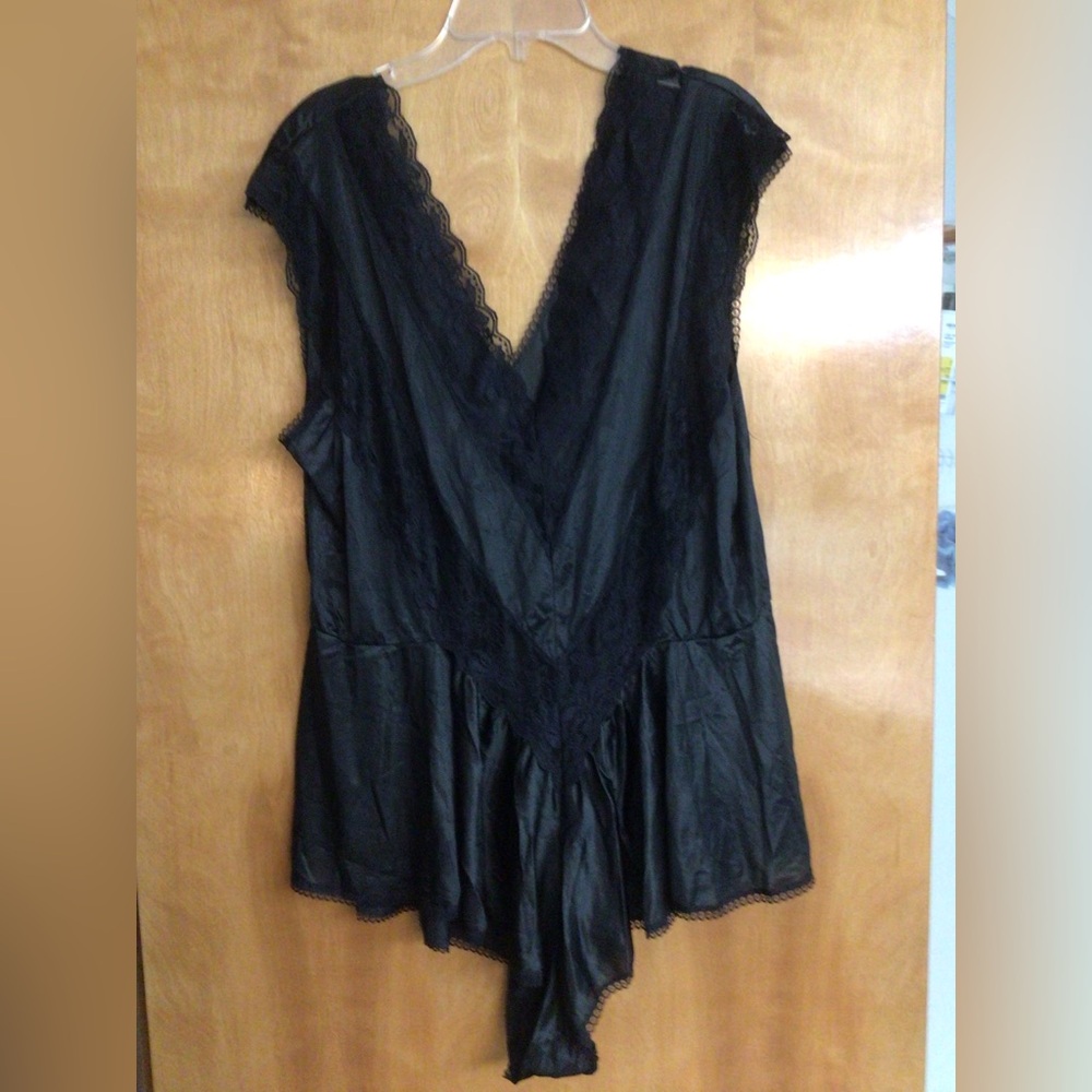 Black Lace Trim Romper